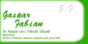 gaspar fabian business card